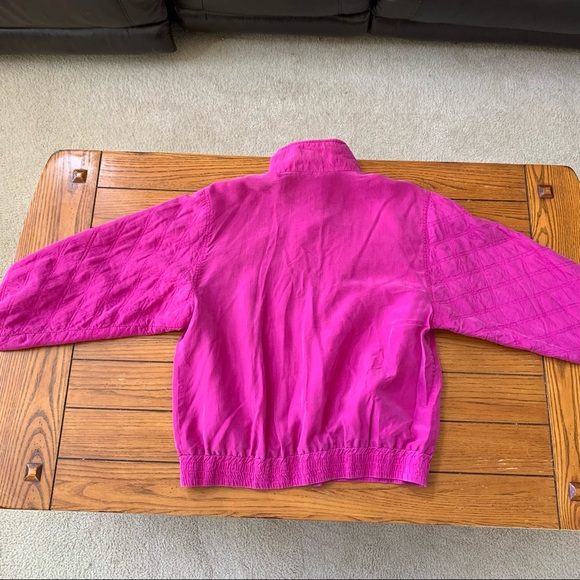 Vintage Bocoo Hot Pink 100% Silk Jacket 1980s 1990s Size Medium - Picture 8 of 15